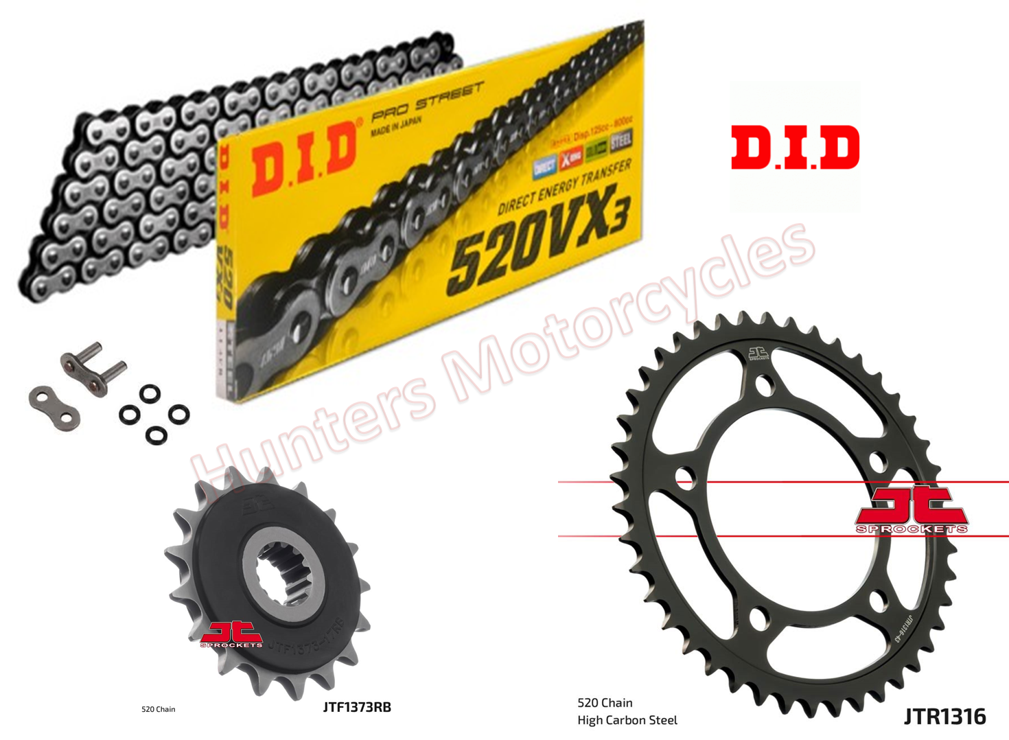 Honda NC750X DID XRing Chain and JT Quiet Sprocket Kit Set 2014 to