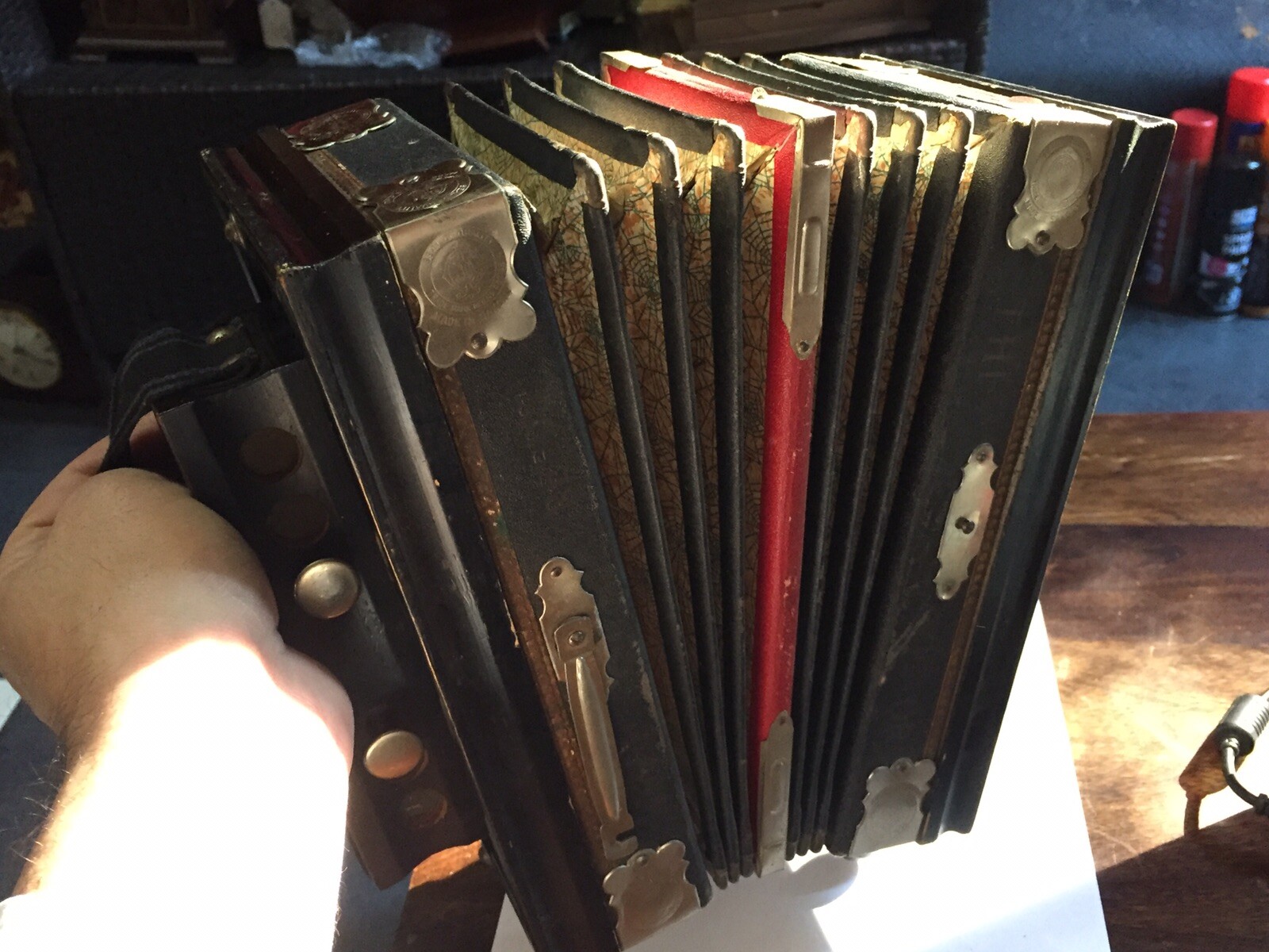 Vintage Steel Bronze Reeds Accordion .Made in saxony eBay