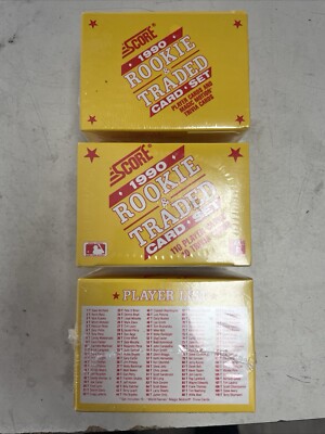 3 Sealed 1990 score rookie &  traded baseball card sets Frank Thomas rookie Card