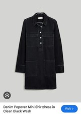 new MADEWELL denim popover jeans shirt dress NO125 XS