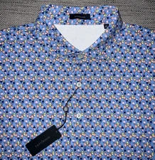 TURTLESON MENS SULLY PERFORMANCE GOLF POLO SHIRT POPSICLE PRINT SIZE XLARGE NWT
