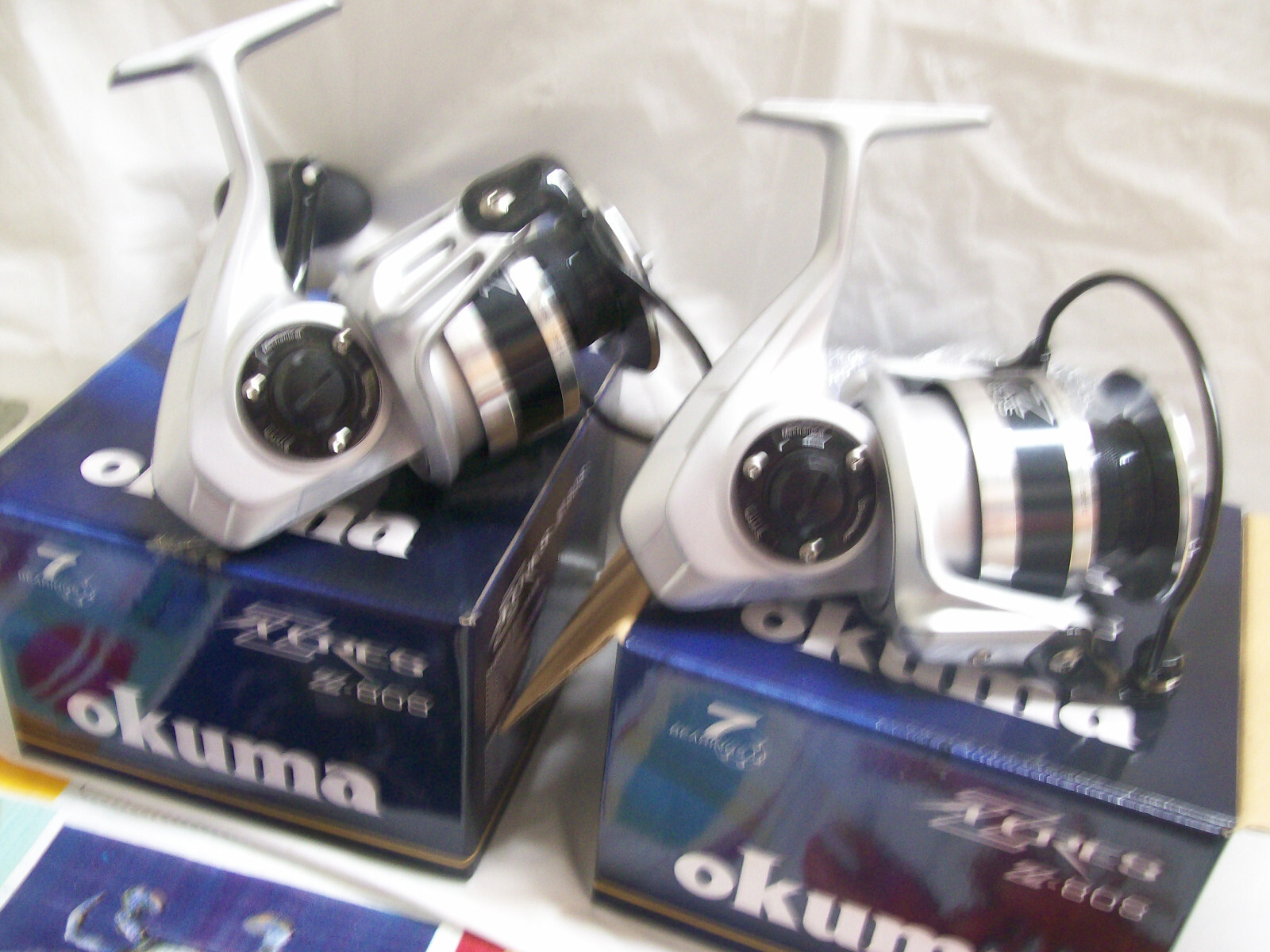 Two Pack Okuma Azores Z-80S Saltwater Heavy Duty Skirted Spool Spinning Reel NEW