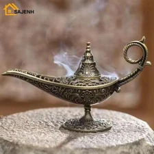 Antique Style Lamp Metal Incense Burner Scented Unscented Candle Holder Home