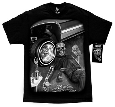 DGA David Gonzales Showtime Lowrider Car Show Homies Art T Shirt