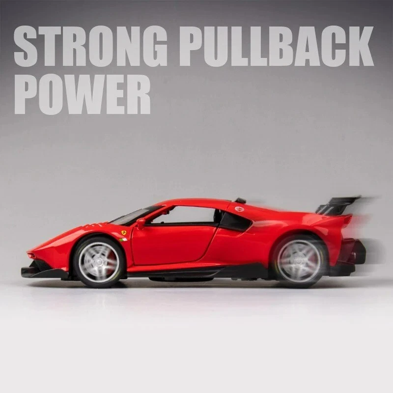 NEW 1:32 Ferrari P80C Italia Diecast Car Model With Sound & Light Kids Gift Toys - Image 2 of 4