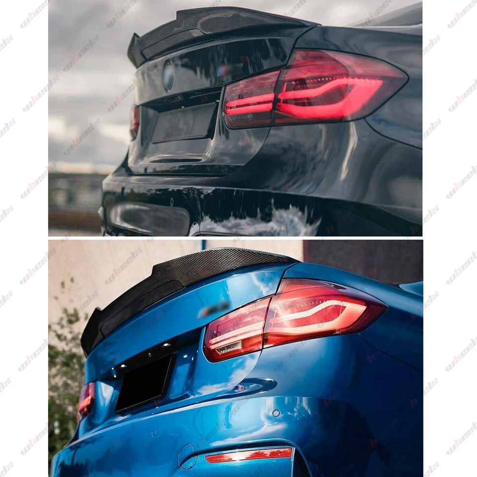 For 12-2018 BMW F30 & F80 M3 Real Carbon Fiber PSM Style Rear Trunk Spoiler Lip - Изображение 3 из 4