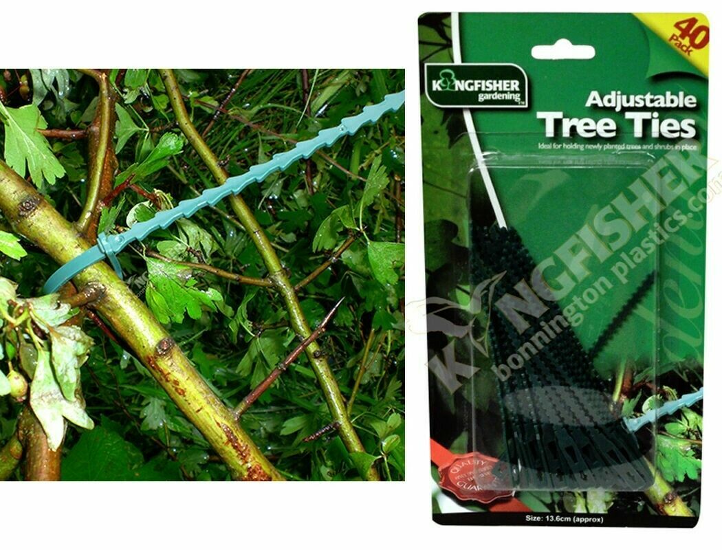 Kingfisher Adjustable Garden Ties Trees Plants Shrubs Garden Cable Ties GS40TT