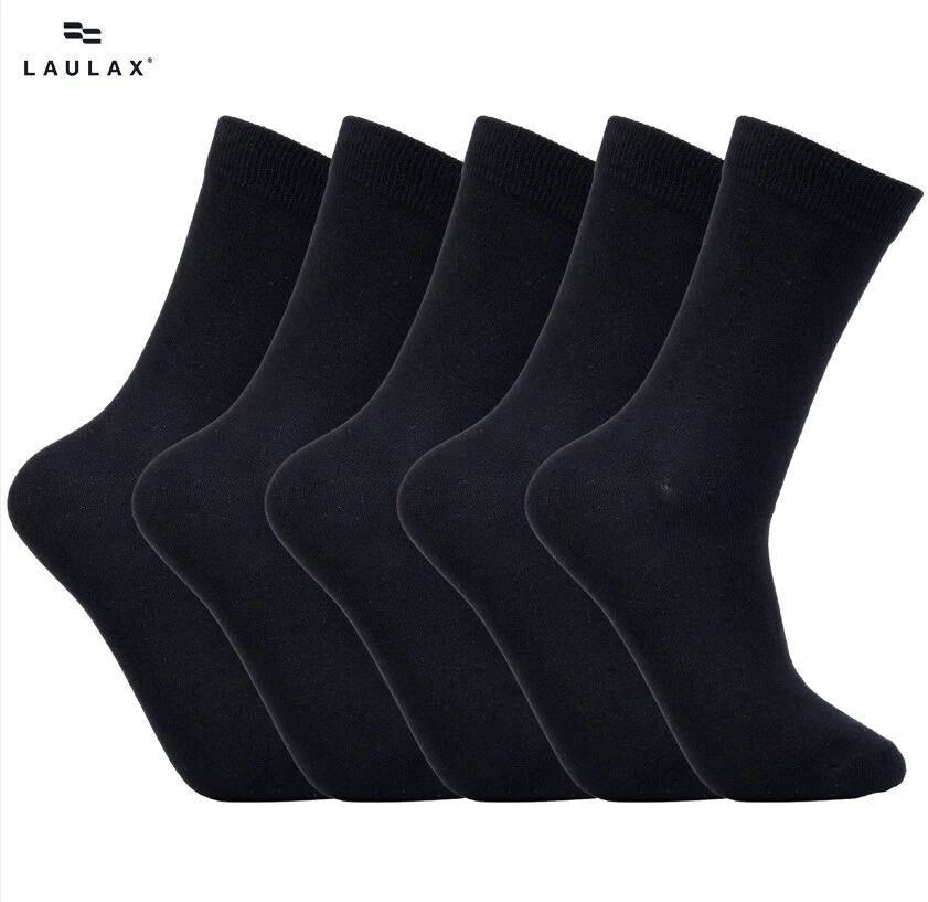 Laulax boys kid school socks pattern uniform cotton seamless smooth toe 5 pairs - Image 3 of 4