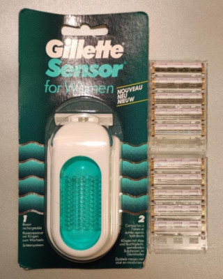 Gillette Sensor for women  Rasierer , 1 st. mit 2 Klingen , Vintage , + 10 Kling
