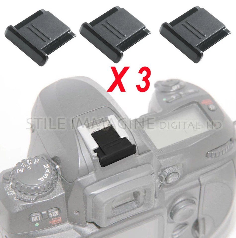 3 X PROTEZIONE COPRI CONTATTI SLITTA FLASH NIKON CANON PENTAX come NIKON BS-1