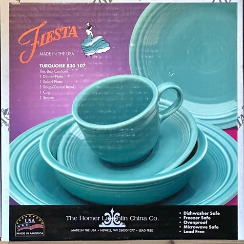 Fiesta Turquoise 830 107 Dinnerware Set NIB