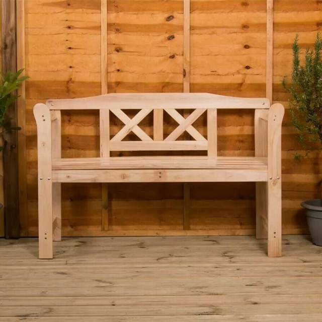 Garden Planters Bench Wooden Flower Pot Bridge Outdoor Seat Patio