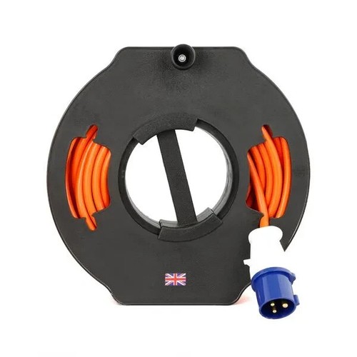 CABLE TIDY REEL FOR 25M MAINS HOOK UP LEAD EXTENSION CARAVAN MOTORHOME