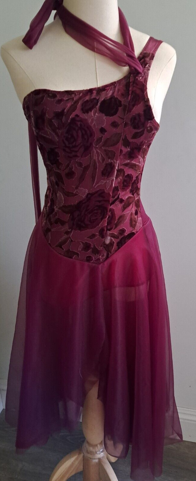 Vintage Tapestry Fairycore Bodysuit Dress Layered Sz.… Gem