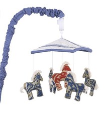 Baby Mobile for Crib Nursery Decor Boys Polka Dot Checker Stripe Animal