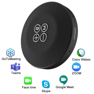 Wireless Mini Bluetooth Speaker w/Microphone Conference Speakerphone for Laptop