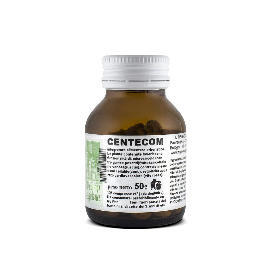 IL REGNO VEGETALE CENTELLA E.s. 125 Compresse EMORROIDI INSUFFICIENZA VENOSA CIRCOLAZIONE CENTECOM