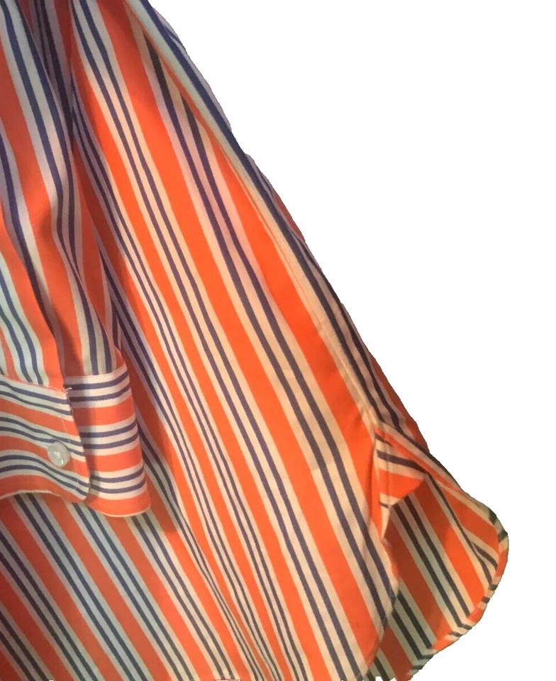 CAMISA DE VESTIR RALPH LAUREN ETIQUETA PÚRPURA RAYAS ITALIA TALLA 16 grande Xlarge Foto 4 de 4