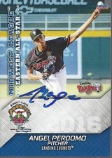 Angel Perdomo 2016 Lansing Lugnuts Midwest League All Star Game Signed Card