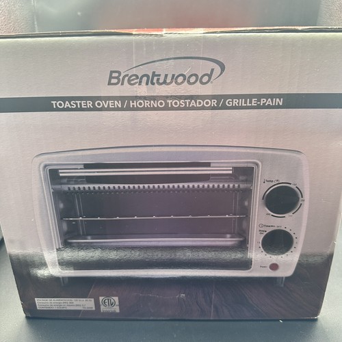 Brentwood TS-345B Toaster Oven Black Stainless 4 Slice Timer Temperature Control - Picture 6 of 14