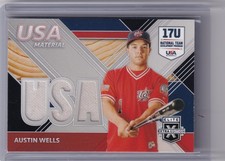 2020 Panini Elite Extra Edition #USAM-WE Austin Wells USA Material Black