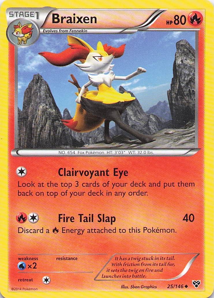 Pokemon Card - Braixen - (25/146 - XY)