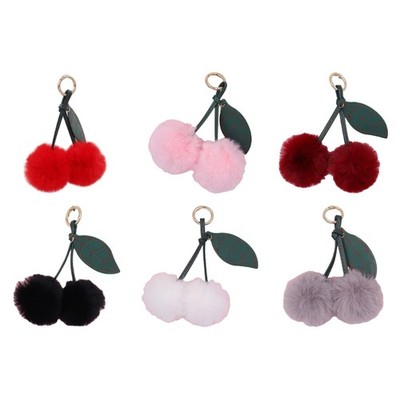 Key Ornament Fashion Bag Charm Cherry Keychain Present for Fashion Enthusiasts