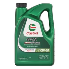 Castrol GTX High Mileage 10W-40 Synthetic Blend Motor Oil, 5 5 Quarts, Amber 23.46 per gallon