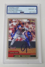 John Rocker BRAVES Signed 2000 Topps Rookie Card 314 w/