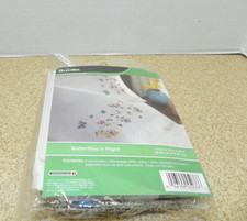 Butterflies in Flight Pillow Case Embroidery Kit Bucilla NIP Set of 2 20x30 ea