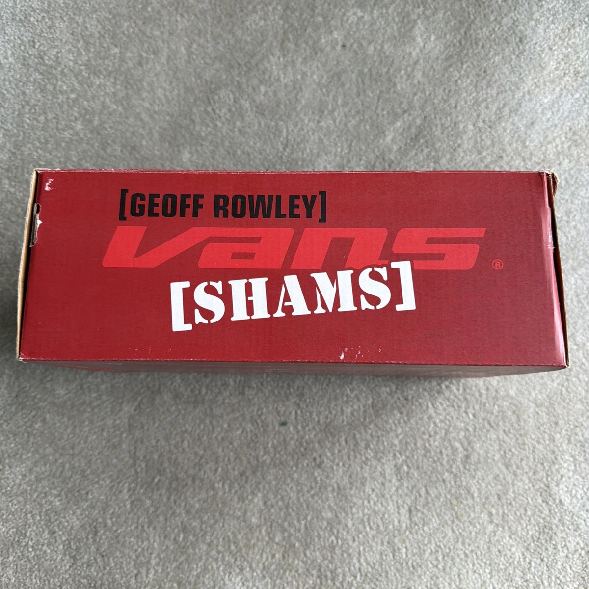Vans Geoff Rowley Shams EMPTY BOX BLACK 2002 Vintage Skateboarding 