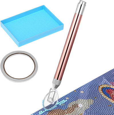 LED Diamond Painting Wheel Tool & Drill Pen Set for Square/Round Gem Art Crafts
