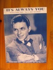 It's Always You Burke/Van Heusen Frank Sinatra 1941 Sheet Music