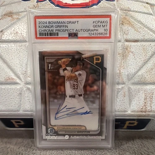2024 Bowman Draft Konnor Griffin Chrome Auto 1st #CPA-KG Pirates PSA 10