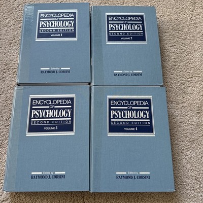 Encyclopedia of Psychology by Raymond J. Corsini 1994 Hardcover 2nd Ed Vol 1-4