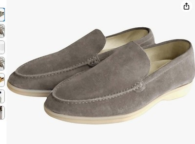 Men British Faux Suede Slip-On Flat Casual Lazy Loafers Driving Shoes Fashion