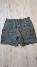 Vintage Carhartt B25 MOS Carpenter Shorts Size 40 Green