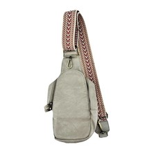 Genuine Leather Sling Bag Crossbody Chest Bag Adjustable Strap