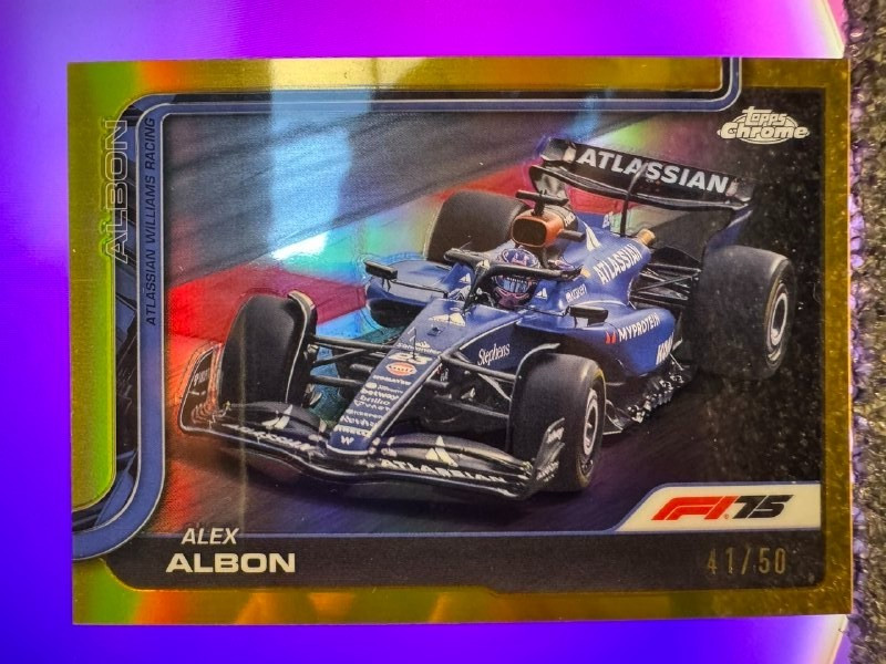 Topps F1 Chrome 2025 Alex Albon Car Image /50 True Gold Formula 1 #89 Williams