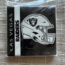 Raiders Ceramic Coasters, Set Of 4.