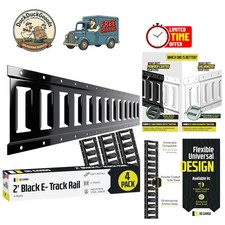 Heavy-Duty 2' E Track Tie Down System - 4 Powder-Coated Rails for Secure Cargo