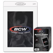 50 BCW SEMI RIGID CARD HOLDERS #1 REQUIRED BY GRADING COMPANIES FOR SUBMISSION