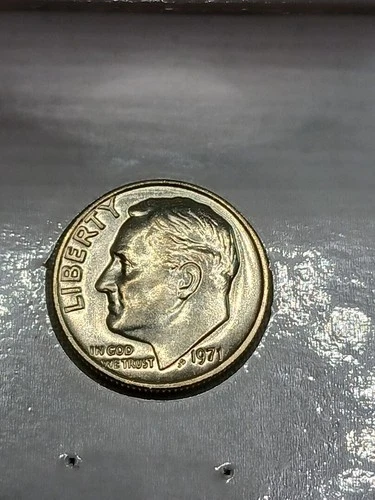 1971 P Roosevelt Dime 10c U.S. Currency Denver Uncirculated Sku 83941