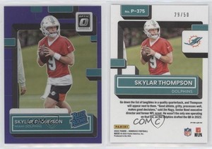 2022 Panini Donruss Rated Optic Preview Purple /50 Skylar Thompson Rookie RC