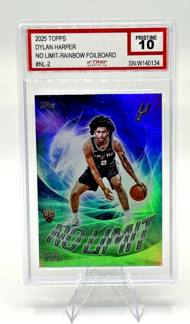 2025-26 Topps Dylan Harper RC No Limit Rainbow Foilboard #NL-2 Iconic 10 Spurs