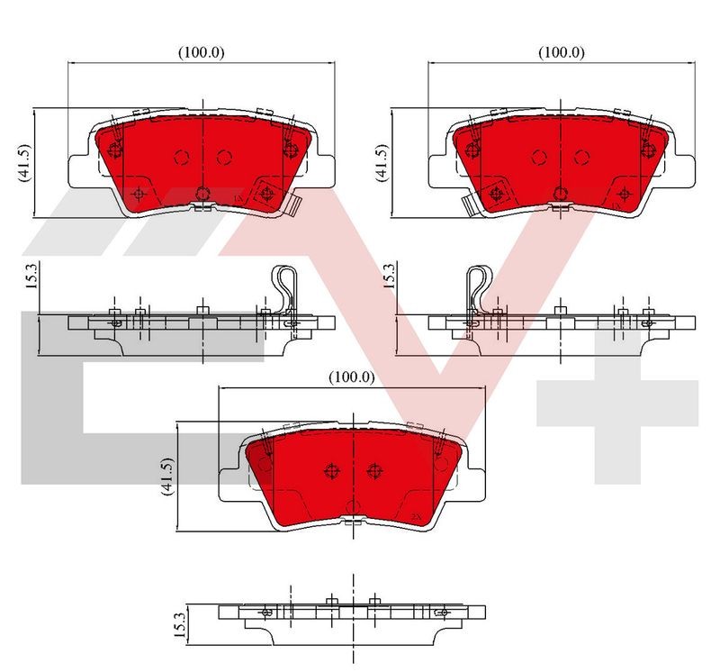 Brake Pad Set Rear For Akebono Braking System Fits Kia Soul ALLIED NIPPON