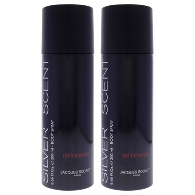 Silver Scent Intense by Jacques Bogart for Men - 6.66 oz Body Spray - Pack of 2