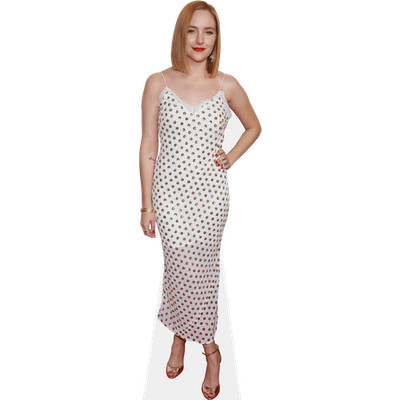 Haley Ramm (weißes Kleid) lebensgroßer Ausschnitt