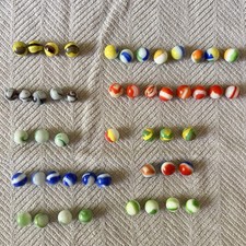 Vintage Marbles Lot 49 Marble Kings Bumblebee Reds Agate Corkscrew Glass