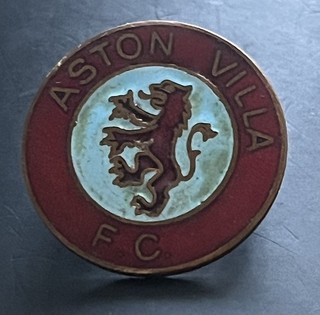 ASTON VILLA Vintage Pin Badge by Marples & Beasley Birmingham